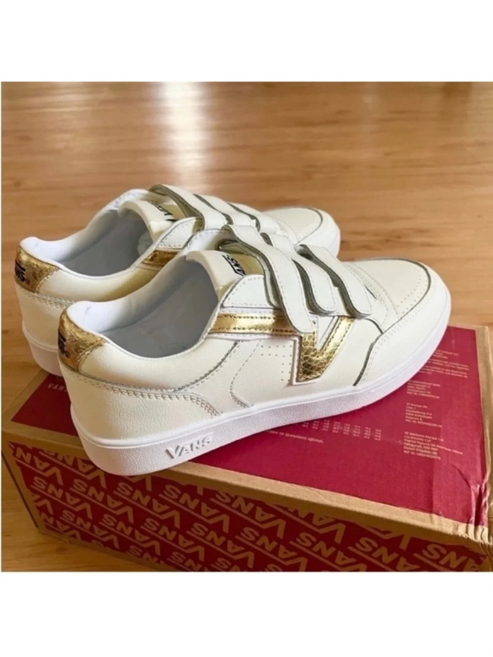 Vans Lowland Cc V (Metallic V) Marshmallow Leather Women Size 7.5 US